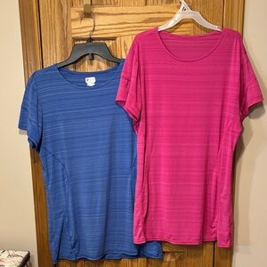 Russell Athletic Blue and Pink Short Sleeve Tees
